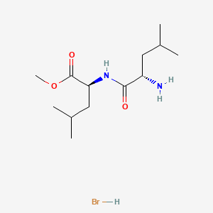 (S)-Methyl 2-((S)-2-amino-4-methylpentanamido)-4-methylpentanoate hydrobromide chemical structure (CAS 16689-14-8)