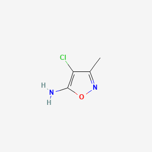 4-Chloro-3-methylisoxazol-5-amine chemical structure (CAS 166964-09-6)