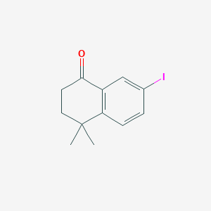 7-Iodo-4,4-dimethyl-3,4-dihydronaphthalen-1(2H)-one chemical structure (CAS 166977-96-4)