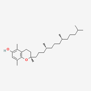 (R)-2,5,8-Trimethyl-2-((4R,8R)-4,8,12-trimethyltridecyl)chroman-6-ol chemical structure (CAS 16698-35-4)