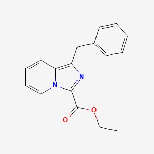Ethyl 1-benzylimidazo[1,5-a]pyridine-3-carboxylate chemical structure (CAS 166986-02-3)