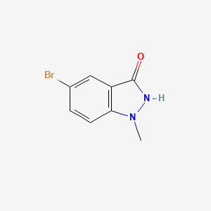 5-Bromo-1-methyl-1,2-dihydro-3H-indazol-3-one chemical structure (CAS 1670253-89-0)