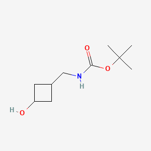 tert-Butyl ((3-hydroxycyclobutyl)methyl)carbamate chemical structure (CAS 167081-41-6)