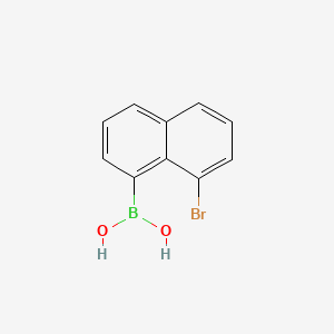 (8-Bromonaphthalen-1-yl)boronic acid chemical structure (CAS 167105-03-5)