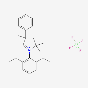 1-(2,6-Diethylphenyl)-2,2,4-trimethyl-4-phenyl-3,4-dihydro-2H-pyrrol-1-ium Tetrafluoroborate chemical structure (CAS 1671098-46-6)