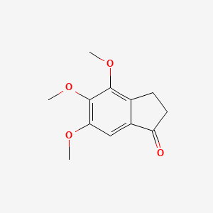 4,5,6-Trimethoxy-2,3-dihydro-1H-inden-1-one chemical structure (CAS 16718-42-6)