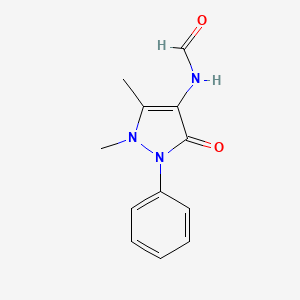 N-(1,5-Dimethyl-3-oxo-2-phenyl-2,3-dihydro-1H-pyrazol-4-yl)formamide chemical structure (CAS 1672-58-8)