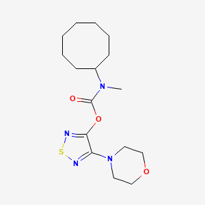 4-Morpholino-1,2,5-thiadiazol-3-yl cyclooctyl(methyl)carbamate chemical structure (CAS 1672691-74-5)