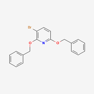 2,6-Bis(benzyloxy)-3-bromopyridine chemical structure (CAS 16727-47-2)