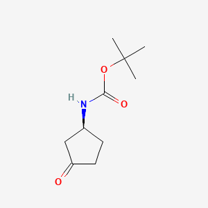(S)-tert-Butyl (3-oxocyclopentyl)carbamate chemical structure (CAS 167298-40-0)