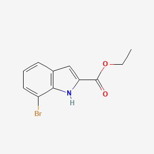 Ethyl 7-bromo-1H-indole-2-carboxylate chemical structure (CAS 16732-69-7)