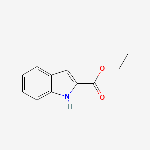 Ethyl 4-methyl-1H-indole-2-carboxylate chemical structure (CAS 16732-80-2)