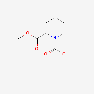 1-tert-Butyl 2-methyl piperidine-1,2-dicarboxylate chemical structure (CAS 167423-93-0)