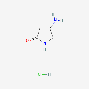 4-Aminopyrrolidin-2-one hydrochloride chemical structure (CAS 167465-93-2)