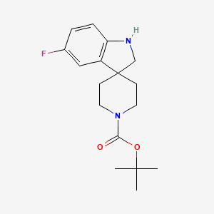 tert-Butyl 5-fluorospiro[indoline-3,4'-piperidine]-1'-carboxylate chemical structure (CAS 167484-91-5)