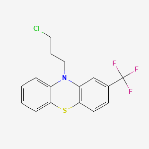 10-(3-Chloropropyl)-2-(trifluoromethyl)-10H-phenothiazine chemical structure (CAS 1675-46-3)