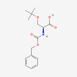 (S)-2-(((Benzyloxy)carbonyl)amino)-3-(tert-butoxy)propanoic acid chemical structure (CAS 1676-75-1)
