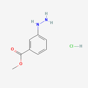 Methyl 3-hydrazinylbenzoate hydrochloride chemical structure (CAS 167626-26-8)