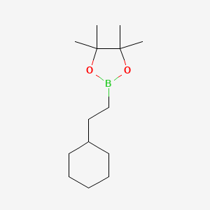 2-(2-Cyclohexylethyl)-4,4,5,5-tetramethyl-1,3,2-dioxaborolane chemical structure (CAS 167692-95-7)