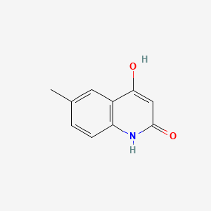 6-Methyl-2,4-dihydroxyquinoline chemical structure (CAS 1677-44-7)