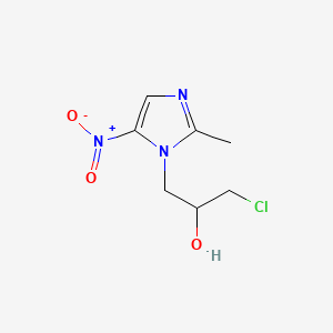 1-Chloro-3-(2-methyl-5-nitro-1H-imidazol-1-yl)propan-2-ol chemical structure (CAS 16773-42-5)