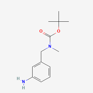 tert-Butyl (3-aminobenzyl)(methyl)carbamate chemical structure (CAS 167756-90-3)