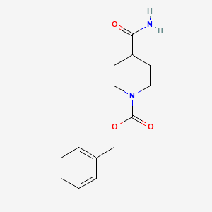Benzyl 4-(aminocarbonyl)tetrahydro-1(2H)-pyridinecarboxylate chemical structure (CAS 167757-45-1)