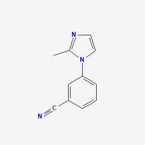 3-(2-Methyl-1H-imidazol-1-yl)benzonitrile chemical structure (CAS 167758-85-2)