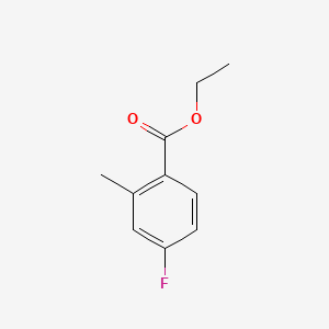 Ethyl 4-fluoro-2-methylbenzoate chemical structure (CAS 167758-88-5)
