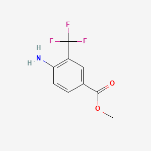 Methyl 4-amino-3-(trifluoromethyl)benzoate chemical structure (CAS 167760-75-0)