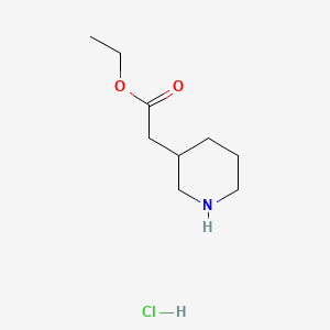 Ethyl 2-(piperidin-3-yl)acetate hydrochloride chemical structure (CAS 16780-05-5)