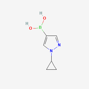 1-Cyclopropylpyrazole-4-boronic Acid chemical structure (CAS 1678534-30-9)