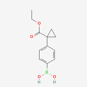 (4-(1-(Ethoxycarbonyl)cyclopropyl)phenyl)boronic acid chemical structure (CAS 1678539-52-0)