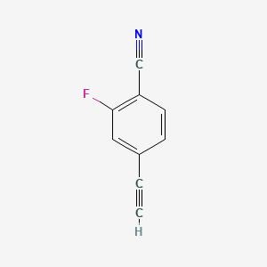 4-Ethynyl-2-fluorobenzonitrile chemical structure (CAS 167858-57-3)