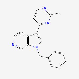1-Benzyl-3-(2-methylpyrimidin-4-yl)-1H-pyrrolo[2,3-c]pyridine chemical structure (CAS 1679330-37-0)