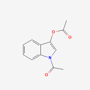 1-Acetyl-1H-indol-3-yl acetate chemical structure (CAS 16800-67-2)