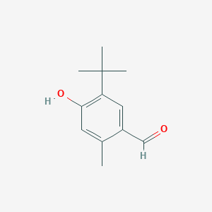5-tert-Butyl-4-hydroxy-2-methylbenzaldehyde chemical structure (CAS 16805-16-6)