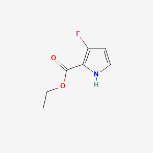 Ethyl 3-fluoro-1H-pyrrole-2-carboxylate chemical structure (CAS 168102-05-4)