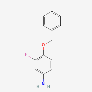 4-(Benzyloxy)-3-fluoroaniline chemical structure (CAS 168268-00-6)