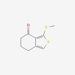 3-(Methylthio)-6,7-dihydrobenzo[c]thiophen-4(5H)-one chemical structure (CAS 168279-57-0)