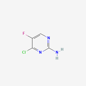 2-Amino-4-chloro-5-fluoropyrimidine chemical structure (CAS 1683-75-6)
