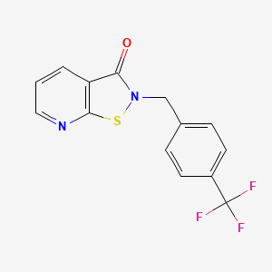 2-(4-(Trifluoromethyl)benzyl)isothiazolo[5,4-b]pyridin-3(2H)-one chemical structure (CAS 168334-34-7)