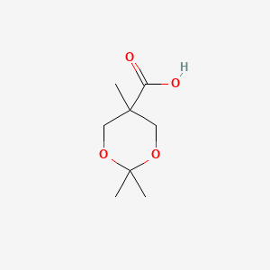 2,2,5-Trimethyl-1,3-dioxane-5-carboxylic acid chemical structure (CAS 16837-14-2)