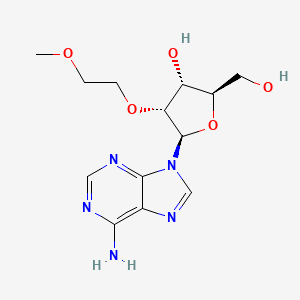 (2R,3R,4R,5R)-5-(6-Amino-9H-purin-9-yl)-2-(hydroxymethyl)-4-(2-methoxyethoxy)tetrahydrofuran-3-ol chemical structure (CAS 168427-74-5)
