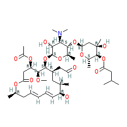 (2S,3S,4R,6S)-6-(((2R,3S,4R,5R,6S)-6-(((4R,5S,6S,7R,9R,10R,11E,13E,16R)-4-Acetoxy-10-hydroxy-5-methoxy-9,16-dimethyl-2-oxo-7-(2-oxoethyl)oxacyclohexadeca-11,13-dien-6-yl)oxy)-4-(dimethylamino)-5-hydroxy-2-methyltetrahydro-2H-pyran-3-yl)oxy)-4-hydroxy-2,4- chemical structure (CAS 16846-24-5)