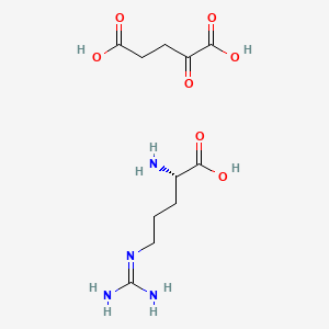 (S)-2-Amino-5-guanidinopentanoic acid 2-oxopentanedioic acid salt chemical structure (CAS 16856-18-1)