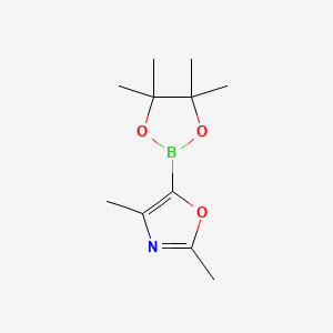 2,4-Dimethyl-5-(4,4,5,5-tetramethyl-1,3,2-dioxaborolan-2-yl)oxazole chemical structure (CAS 1686134-48-4)