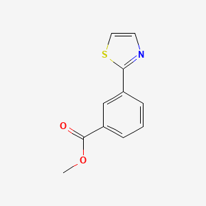 Methyl 3-(thiazol-2-yl)benzoate chemical structure (CAS 168618-63-1)