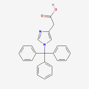 2-(1-Trityl-1H-imidazol-4-yl)acetic acid chemical structure (CAS 168632-03-9)