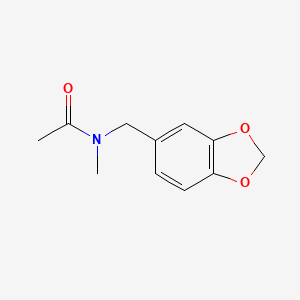 N-(Benzo[d][1,3]dioxol-5-ylmethyl)-N-methylacetamide chemical structure (CAS 168705-70-2)